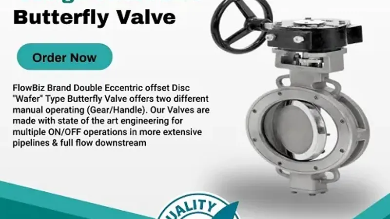 Double eccentric design offset disc Butterfly valve