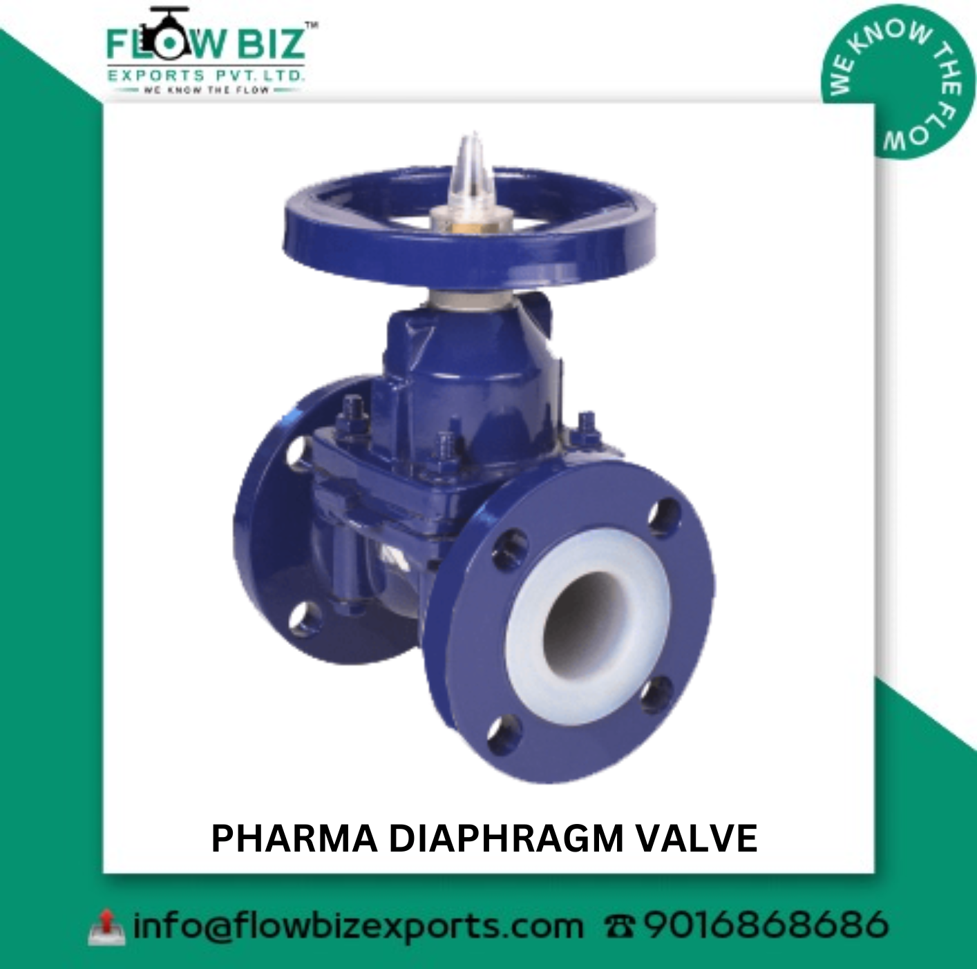 best quality pharma diaphragm valve manufacturer ahmedabad - Flowbiz