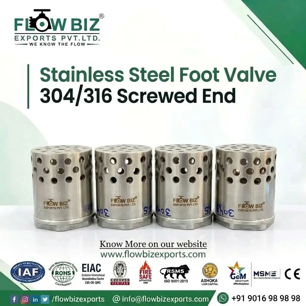    Stainless Steel Foot Valve 304/316 Screwed End
