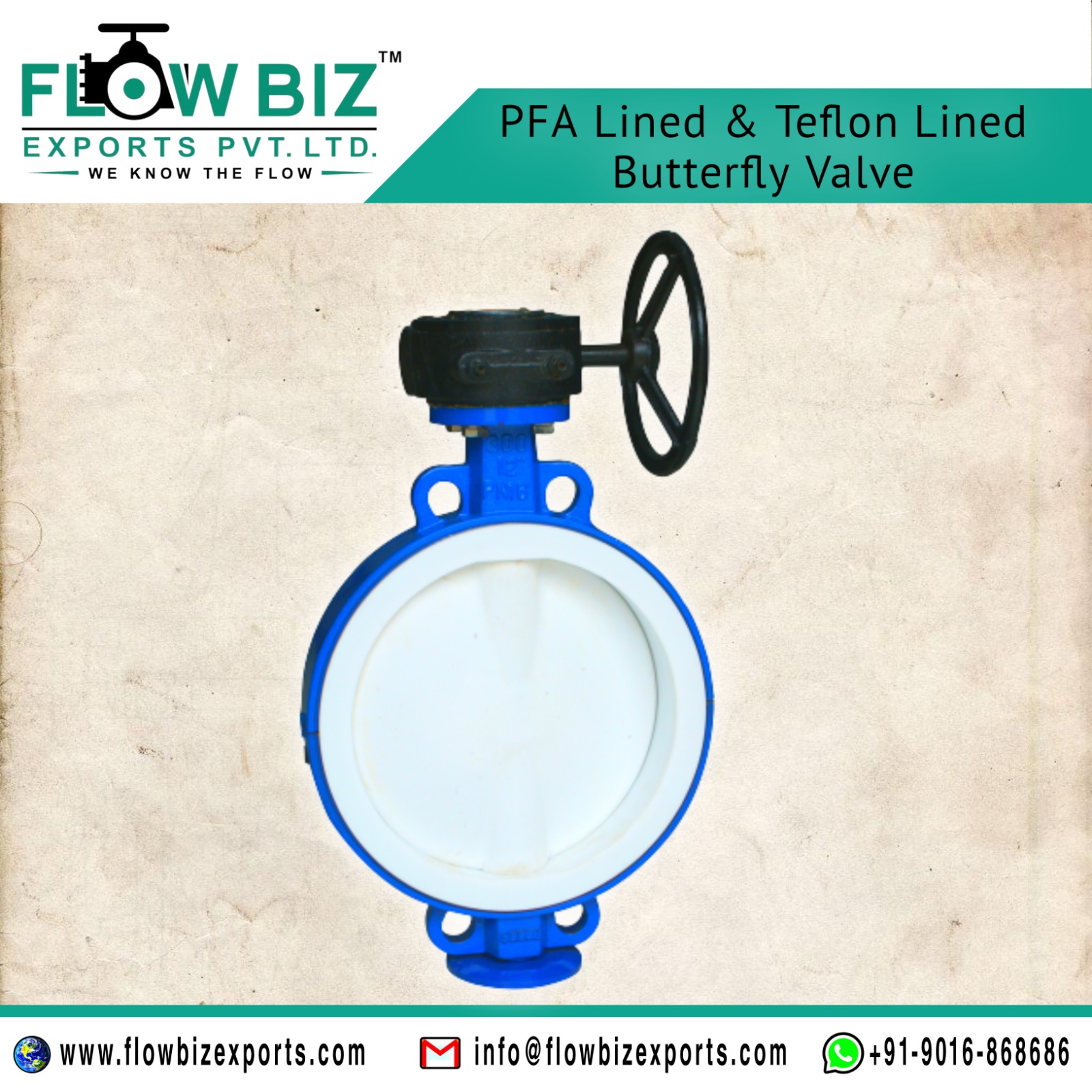 pfe lined butterfly valve manufacturer mumbai - Flowbiz