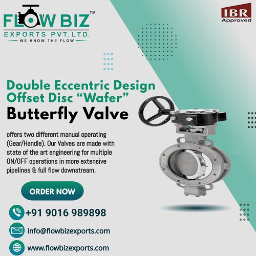 Double Eccentric Design Offset Disc Butterfly  Valve