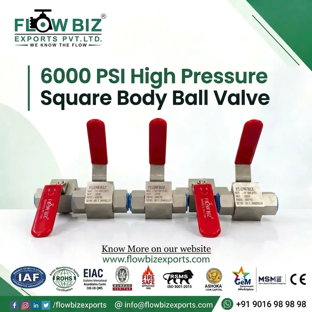 6000 PSI High Pressure Square Body Ball Valve 