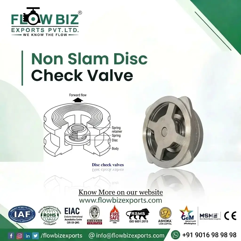 Non Slam Disc Check Valve Manufacturer in Nashik