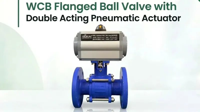 WCB Flanged Ball Valve with Double Acting Pneumatic Actuator