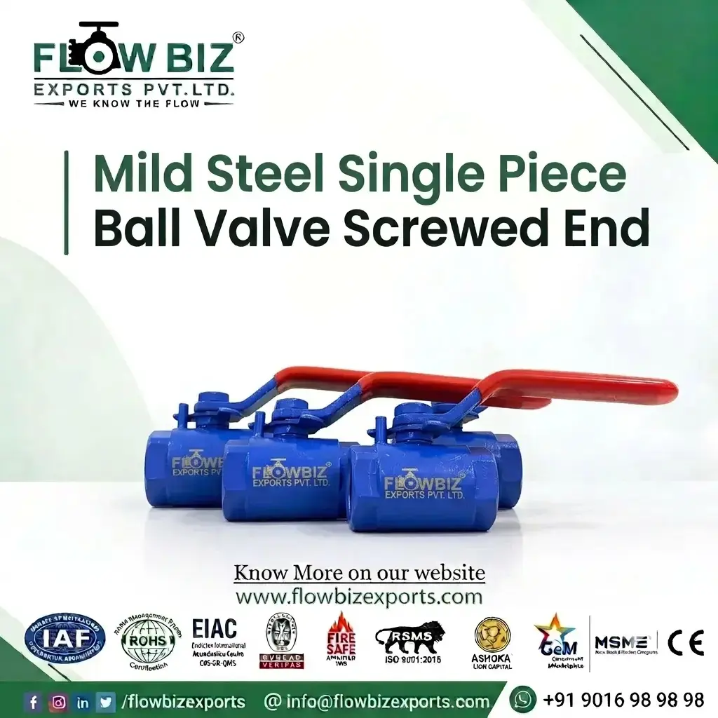  Mild Steel Single Piece Ball Valve