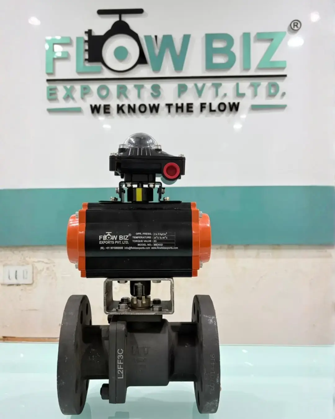 Industrial Pneumatic Flanged Ball Valve Manufacturer India