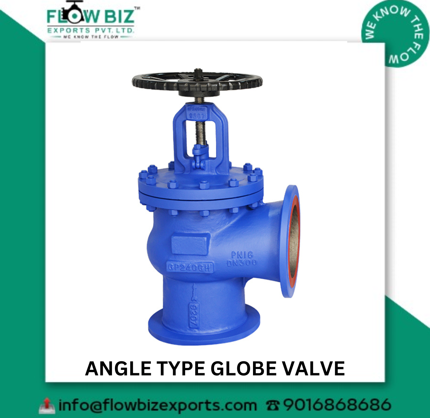 angle type globe valve manufacturer pune - Flowbiz