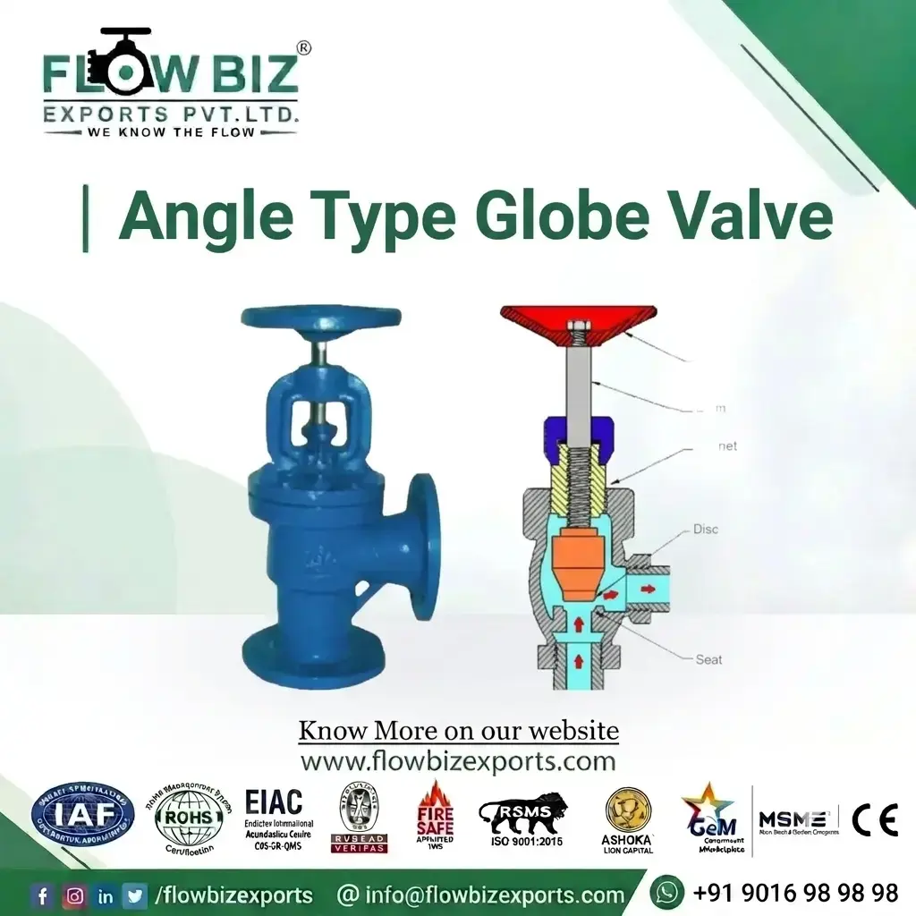 angle type globe valve manufacturer mumbai - Flowbiz