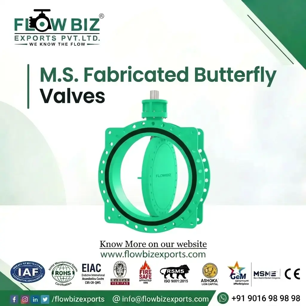MS Fabricated Butterfly Valve, Butterfly Valve, CI Butterfly Valve