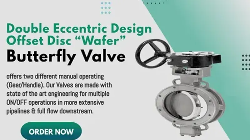 Double Eccentric Design Offset Disc Butterfly Valve