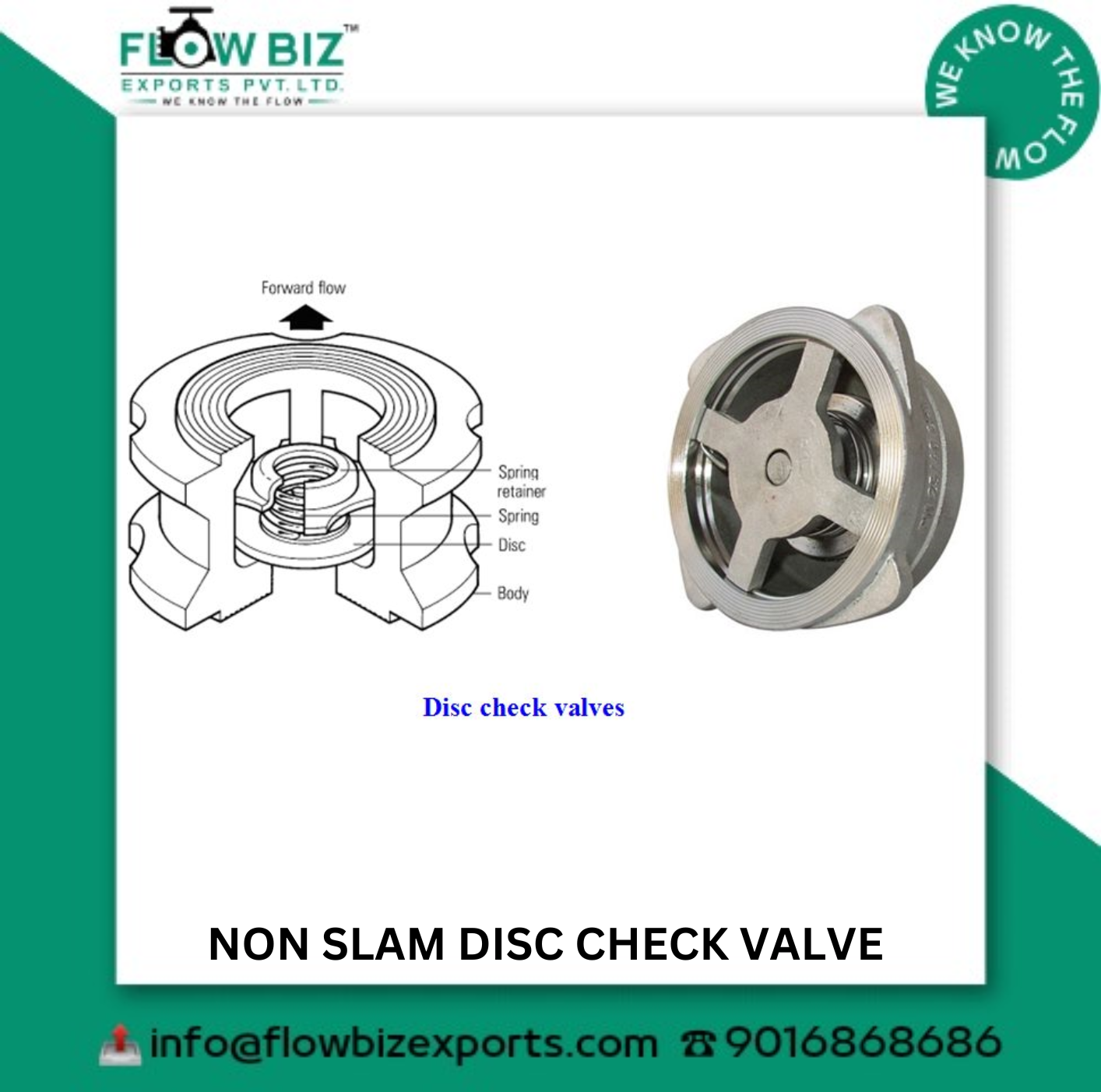 Non Slam Disc Check Valve Manufacturer in Nashik