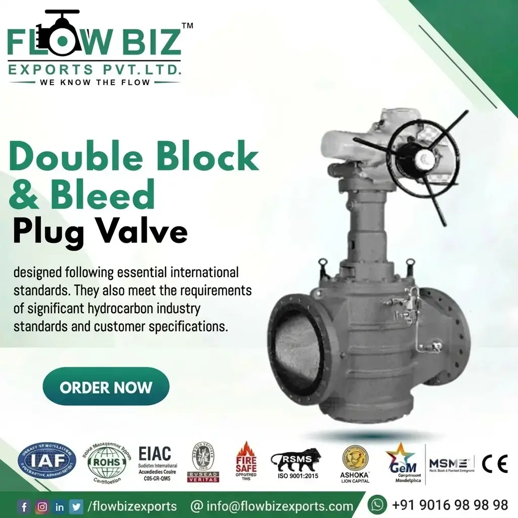 Double Block & Bleed  Plug Valve