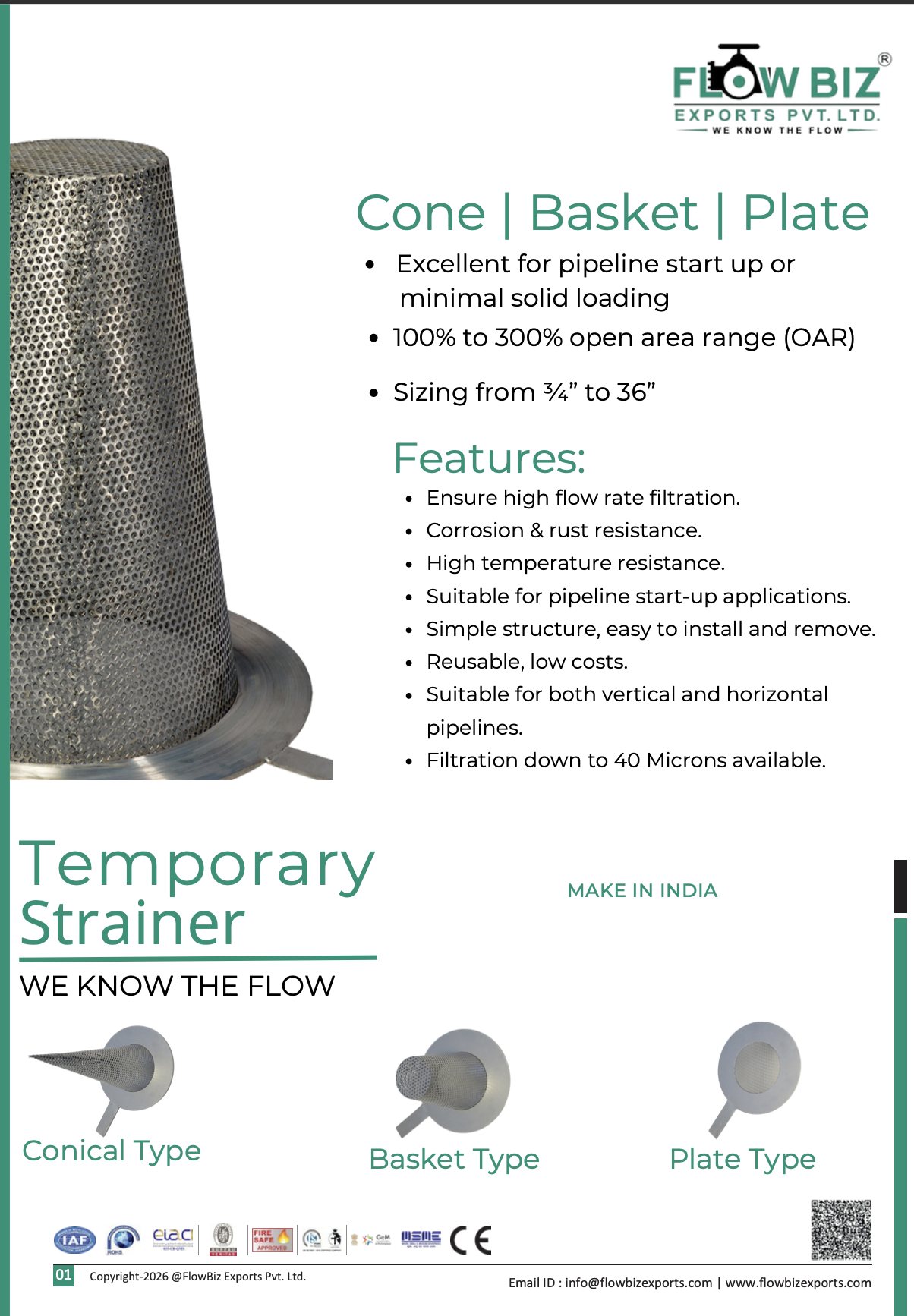 Start-up Strainer (or Temporary Strainer)